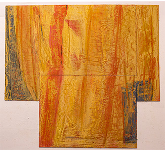 Napoli, 2023, 35.5x38x2&rdquo;, pigmented plaster on poplar